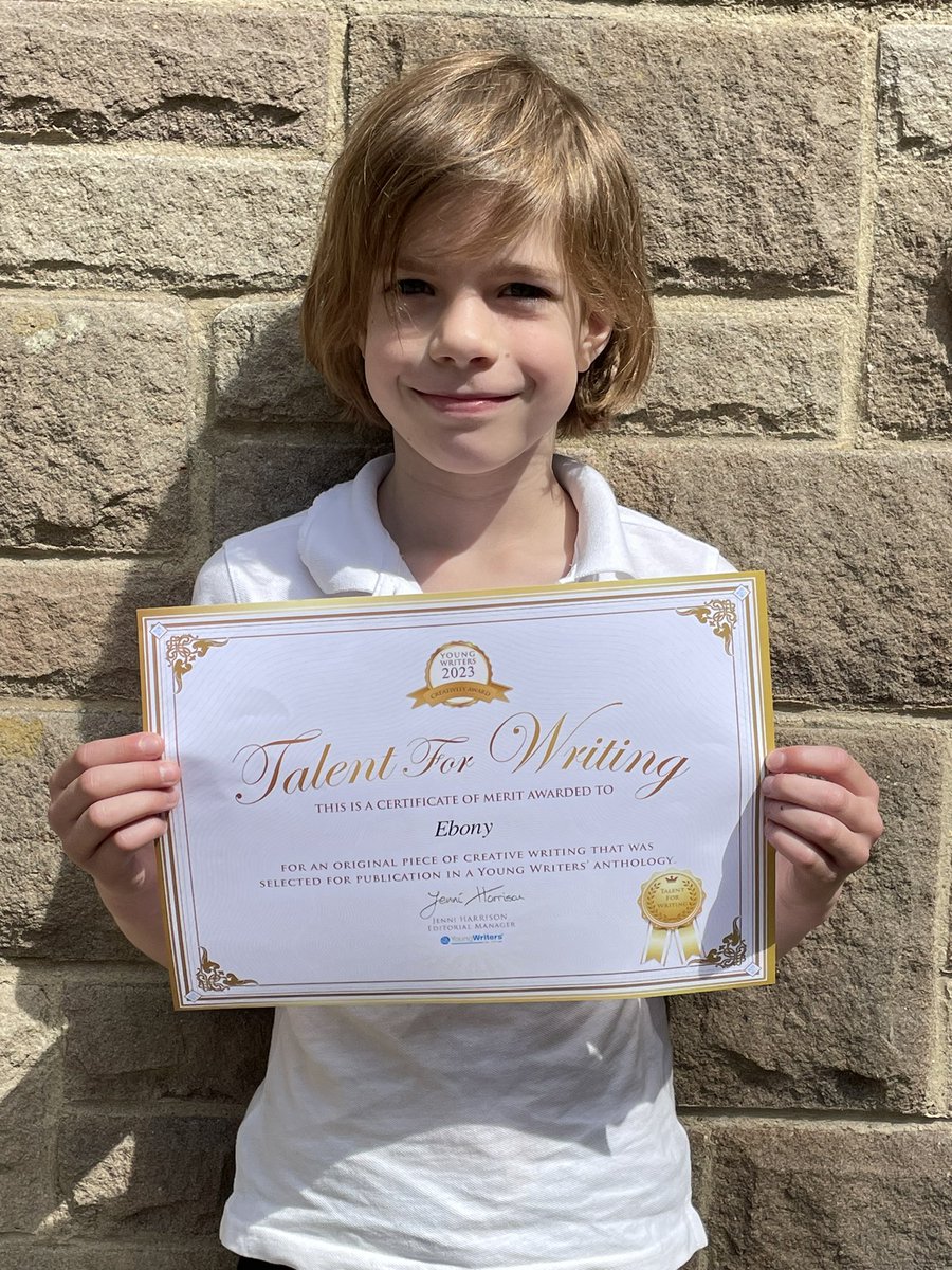 MatlockPrimary's tweet image. A huge congratulations to Ebony whose writing was selected to be part of the @YoungWritersCW Young Writer’s Anthology this year. She wrote an amazing story about a zoo and everyone here at MBHT cannot wait to see it in print.