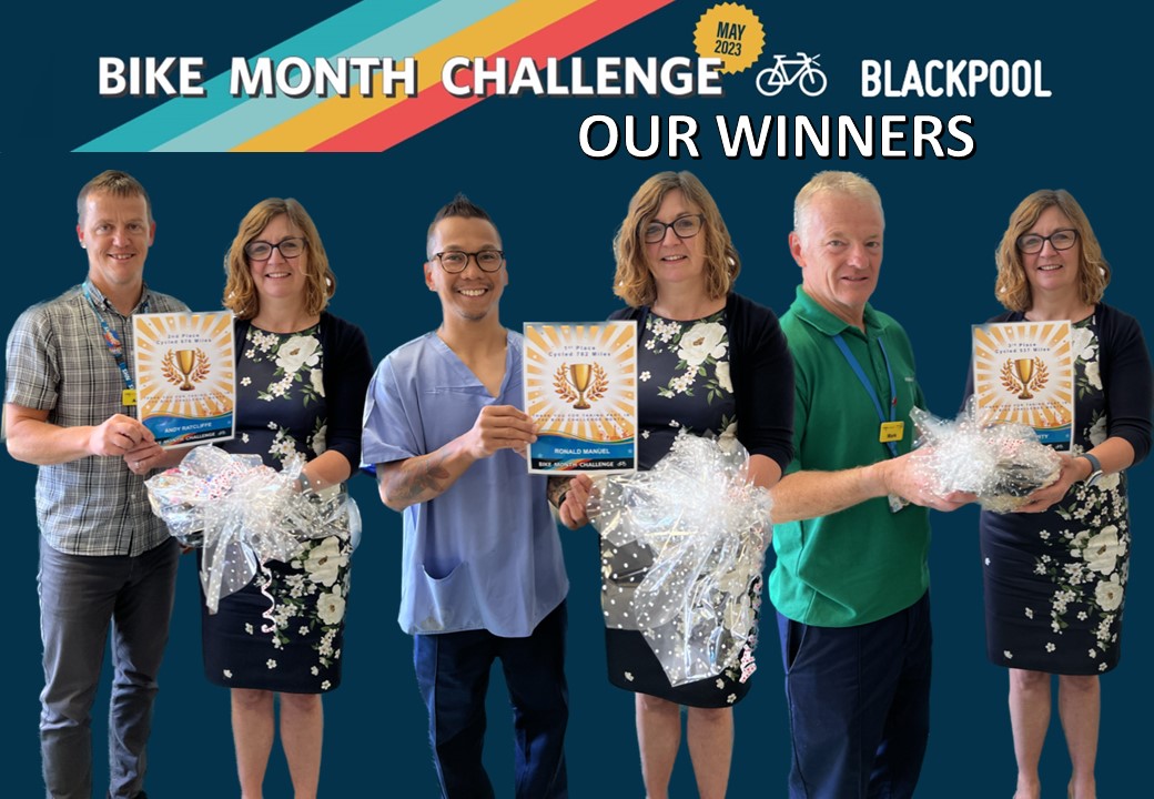 Janet Barnsley (@barnsleyjanet) on Twitter photo Great to meet our top 3 cyclist in our first Bike Month challenge. Well done to Ronald, Andy and Mark who between them cycled a staggering 1,995 miles during the month of May. Well done. <a href="/BlackpoolHosp/">NHS Blackpool Teaching Hospitals ππ</a> Great to meet our top 3 cyclist in our first Bike Month challenge. Well done to Ronald, Andy and Mark who between them cycled a staggering 1,995 miles during the month of May. Well done. <a href="/BlackpoolHosp/">NHS Blackpool Teaching Hospitals ππ</a>