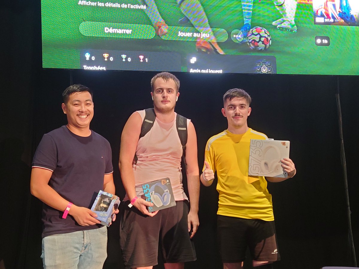 FuryVS_'s tweet photo. Les vainqueurs du tournoi FIFA, dimanche ⚽

#FIFA23
🏆 @_Cocorr_
🥈 Leonh4rt
🥉 @Sirnibla
#FuryLan #Furyvs https://t.co/f6c39ZyChl