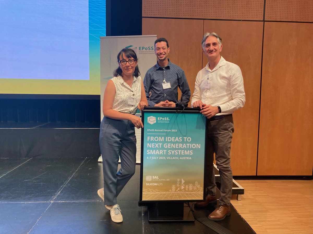 imb_cnm's tweet photo. IMB researchers Stella Vallejos, Jad Sabek and Luis Fonseca are at the #EPoSS Annual Forum 2023 in Austria
This year follows the motto "From Ideas to Next Generation Smart Systems"
👉 https://t.co/Mhnx8C2p1e https://t.co/yPJB0wE7J4