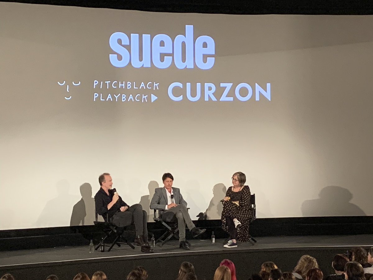 Fantastic evening in the dark listening to @suedeHQ debut album @pitchblackplay @CurzonCinemas Hope you got the cupcakes from @insatiableones_ @matosman