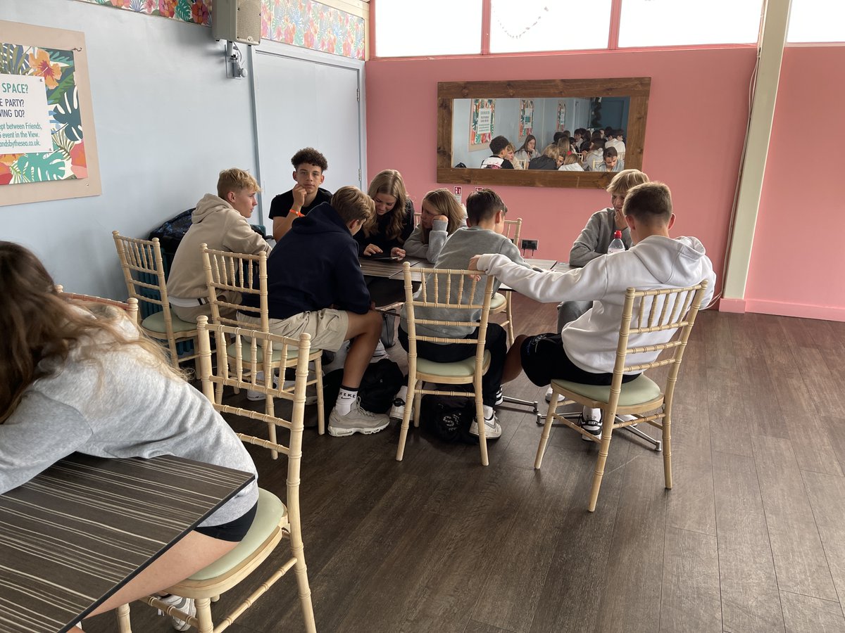 After having breakfast on the beach getting to know each other, the prefects are ready to into Adventure Island at Southend for their team building activities. #adventureisland #teambuilding #prefects