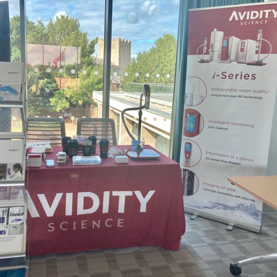 AviditySciUK's tweet photo. Jodie Sutton from Avidity Science is at the ON Helix Innovation Support Hub event today in Cambridge, promoting the Avidity Science purified water range and other lab equipment. #onenucleus #onhelix #innovation #biotechnology
@BabrahamUK https://t.co/OUtqyaXBOQ