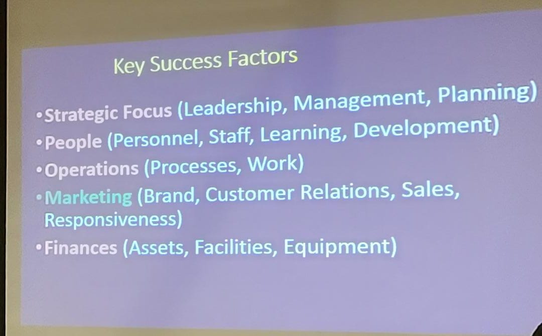 MarketersZim's tweet photo. The Key Success factors a CEO must considerπ shared by Mwatamandi at the ongoing #ACPD23 https://t.co/DuqBGMmYYZ