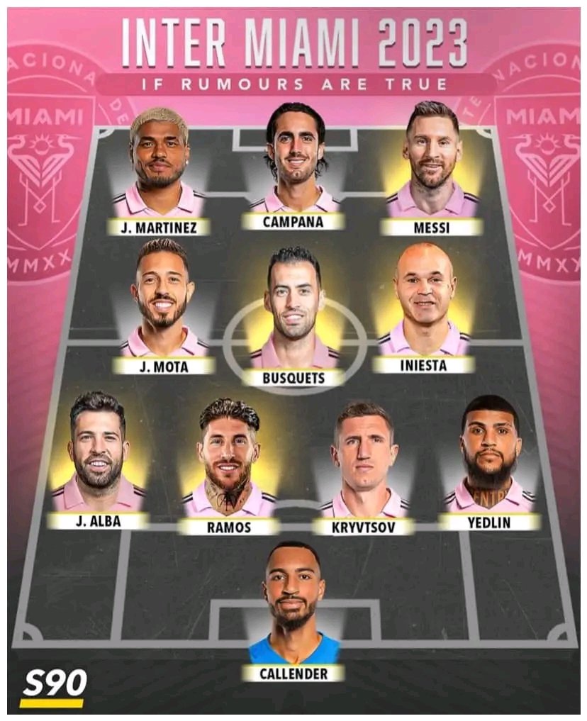 jeevanmalla27's tweet photo. Inter Miami 2023 Lineup If Rumours Are True #martinez #campana #messi #mota #busquets #inesta #alba #ramos #kryvstov #yedlin #callender #s90 #intermiami #fypシ #fypシ #foryoupage #keshabghimireyt #viral #goviral #thankyou #mls https://t.co/HPADV7oLkT