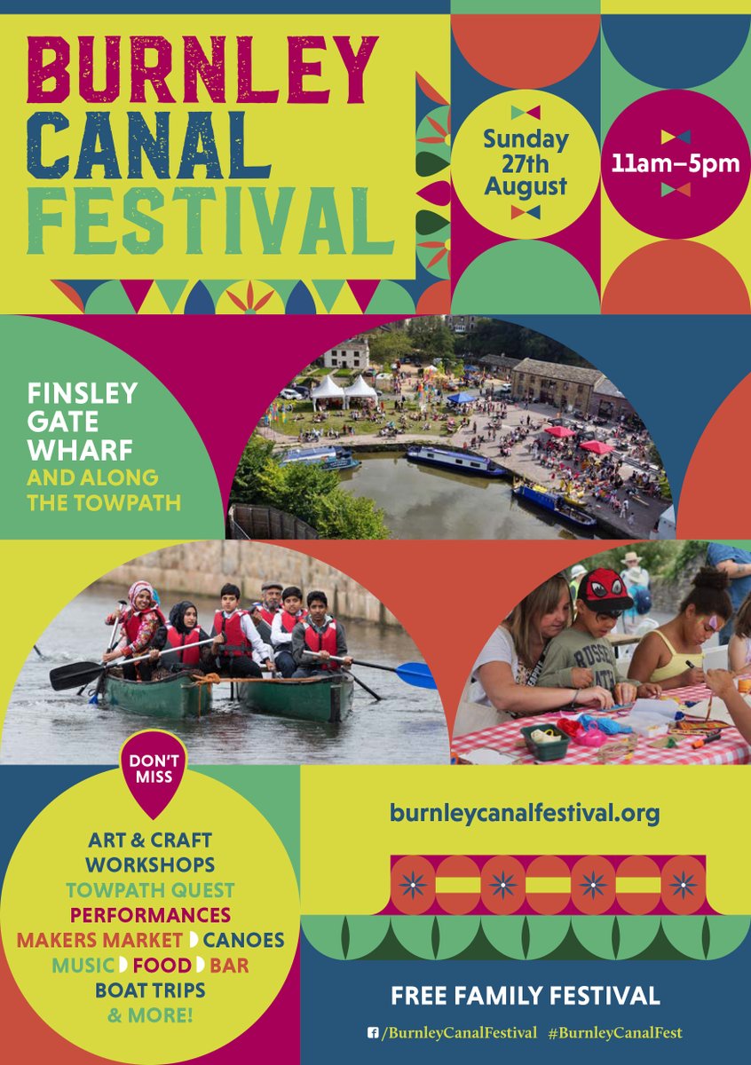 burnleyfest's tweet photo. Our posters &amp; leaflets, designed by the brilliant @MadeAtSource, will soon be available. Let us know if you have somewhere to display them and we'll get some to you. @Superslowway @teamMPA @FGW178 @BurnleyLeisure @CRTNorthWest #BrilliantBurnley https://t.co/qK8agL2KPw