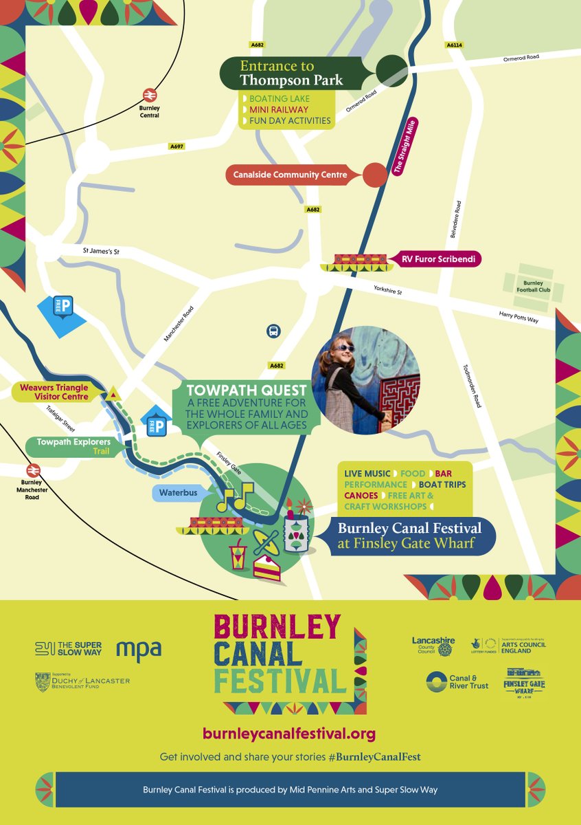 Our posters &amp; leaflets, designed by the brilliant <a href="/MadeAtSource/">Source</a>, will soon be available. Let us know if you have somewhere to display them and we'll get some to you. @Superslowway <a href="/teamMPA/">Mid Pennine Arts</a> @FGW178 <a href="/BurnleyLeisure/">Burnley Leisure & Culture</a> <a href="/CRTNorthWest/">Canal & River Trust North West</a> #BrilliantBurnley