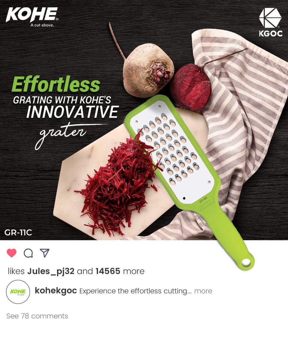 KgocKohe's tweet photo. From carrots and beetroot to radish and cucumber, discover how this versatile grater transforms the grating experience and elevates your culinary creations.

Visit the link to the product here - https://t.co/Os3KyAn0Y0

#ACutAbove #Kitchenessentials #KitchenWithKohe https://t.co/44CyuZQJN6