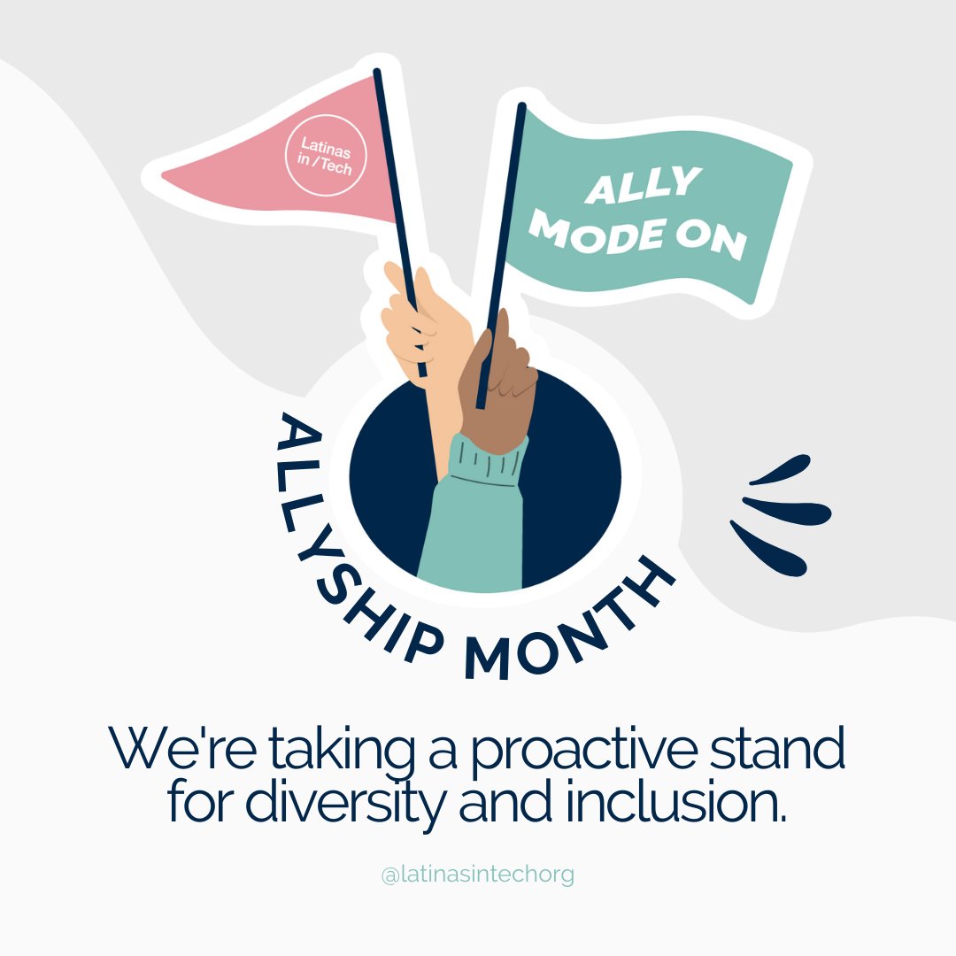 latinasintechnc's tweet photo. #LatinasinTechAllyshipMonth is here! 🫶 We'll be sharing #allyship information &amp; resources this July. #Allies are crucial to our programs &amp; initiatives. Let's empower #Latinasintech, promote #diversityandinclusion, &amp; drive positive change. Together, we can make an impact! 🤝 https://t.co/1FKhF1y5KV