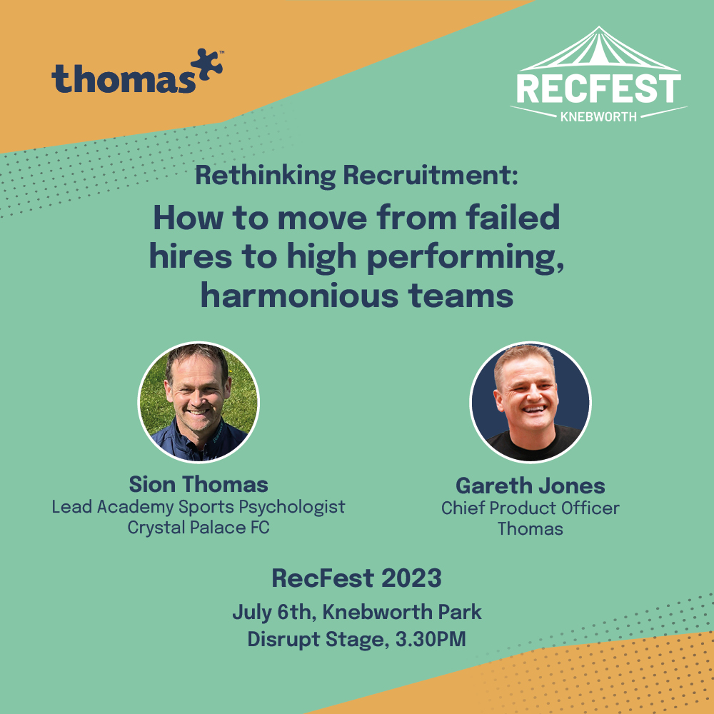 ThomasInt_News's tweet image. 🎪 Recfest is here! Come on down to Stand Z1-17 to say hi to the Thomas team! 

⚽ Don&apos;t miss Crystal Palace FC Sport Psychologist Sion Thomas and Thomas Chief Product Officer Gareth Jones on the Disrupt Stage at 3.30pm! 🚀

#RecFest2023 #TalentAcquisition