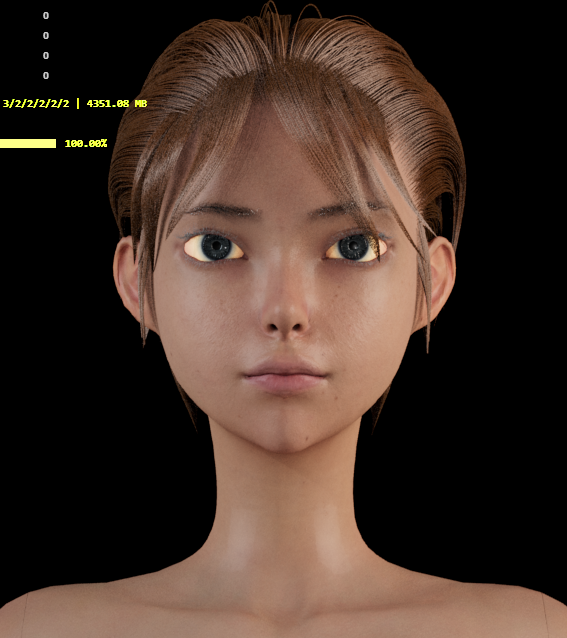 Xgenで髪の制御むずいな。 