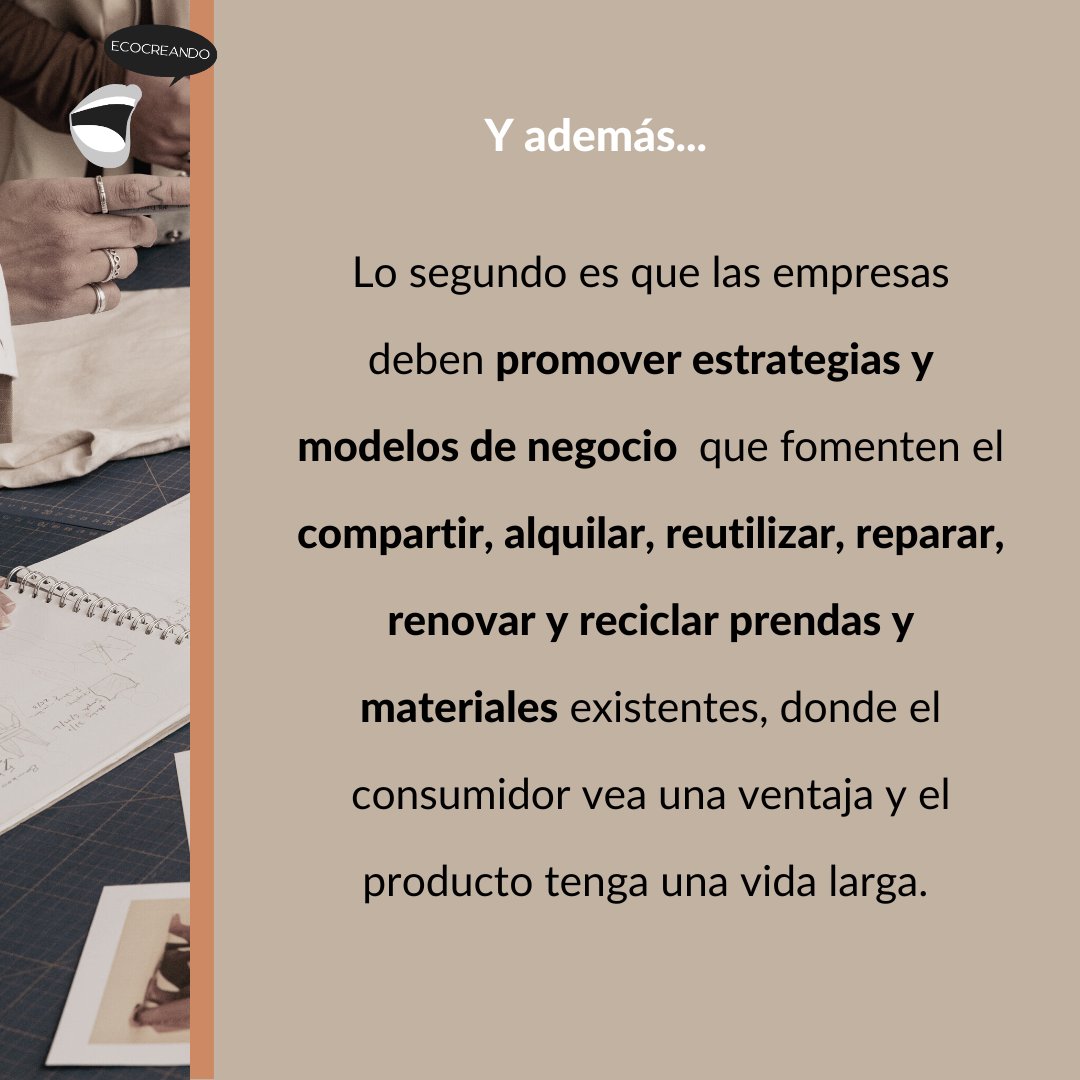 📣¿Cómo construir un modelo de sector de la MODA CIRCULAR 🔄?

1️⃣ Construir un modelo de producción en el que los productos y los recursos se mantengan en la economía 

2️⃣ Promover modelos de negocio que fomenten el compartir, alquilar, reutilizar, reparar y reciclar materiales