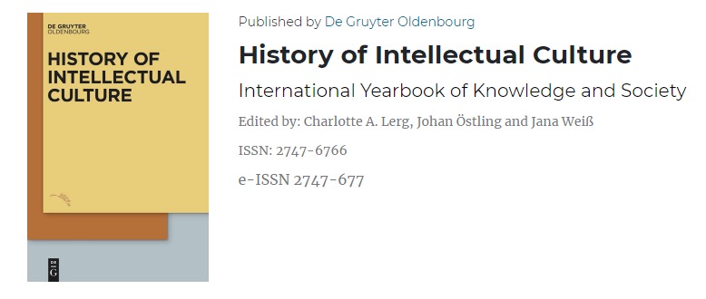 SwenSteinberg's tweet photo. I've been invited to the advisory board of "History of Intellectual Culture", the "International Yearbook of Knowledge and Society" @degruyter_pub. Many thanks to the editors @CharlotteLerg @ostling_j and @DrJanaWeiss for this honor!

https://t.co/gfDWFCYqaE

#histknow #migknow https://t.co/nObu7eKIV3
