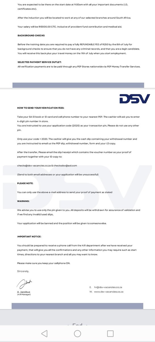 Basbee4's tweet photo. @DSV_global, there is someone busy scamming people in your name here https://t.co/Y7z4v8mgsv