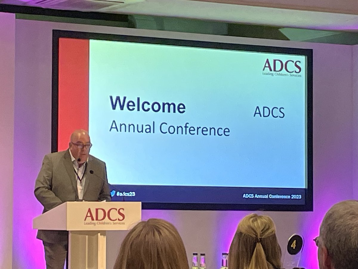 John Pearce, <a href="/ADCStweets/">🌈Updates from ADCS</a> President kicks things off with his conference address #adcs23