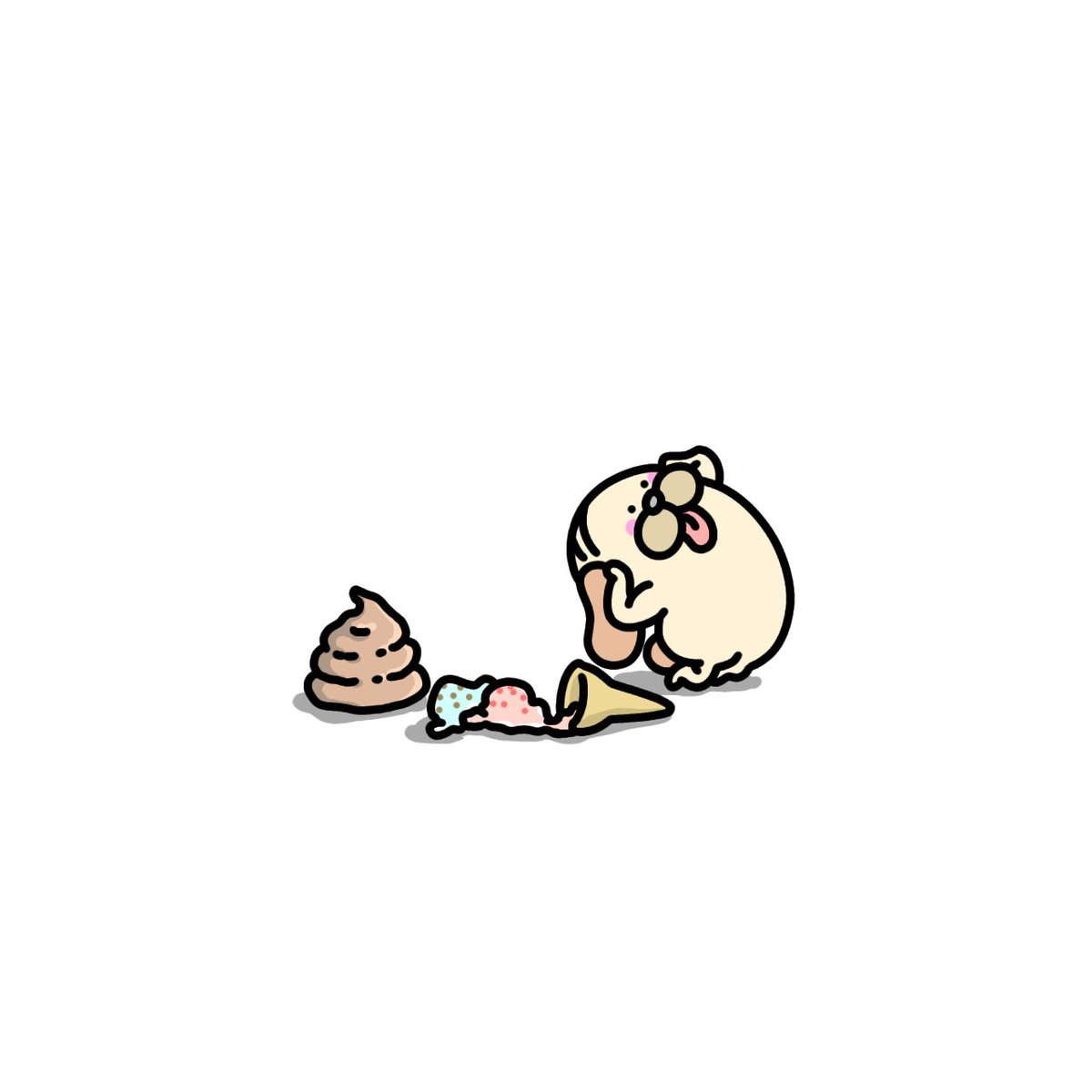 落としたアイス…  拾って食べようか迷うやんけ、くそがーーー!!