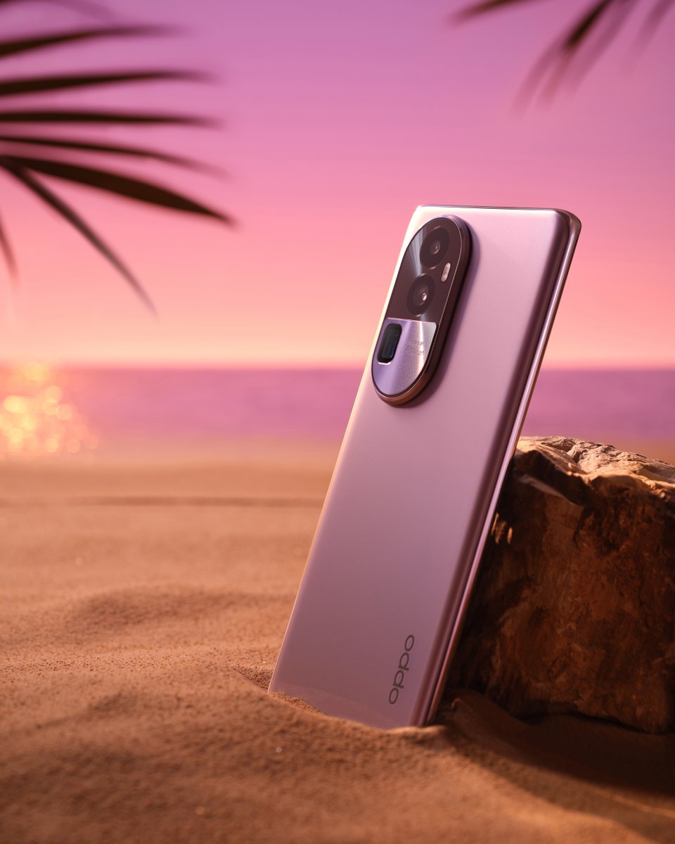 oppo's tweet photo. Shimmer in the sunset with OPPO Glow on the #OPPOReno10Series5G 🌅 https://t.co/PVRsTpqPhn