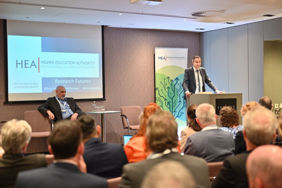 hea_irl's tweet photo. Higher Education, Research, Innovation and Science, Simon Harris TD launches the revised Framework for Doctoral Education - #ResearchFutures @SimonHarrisTD https://t.co/6qewkOdLw5