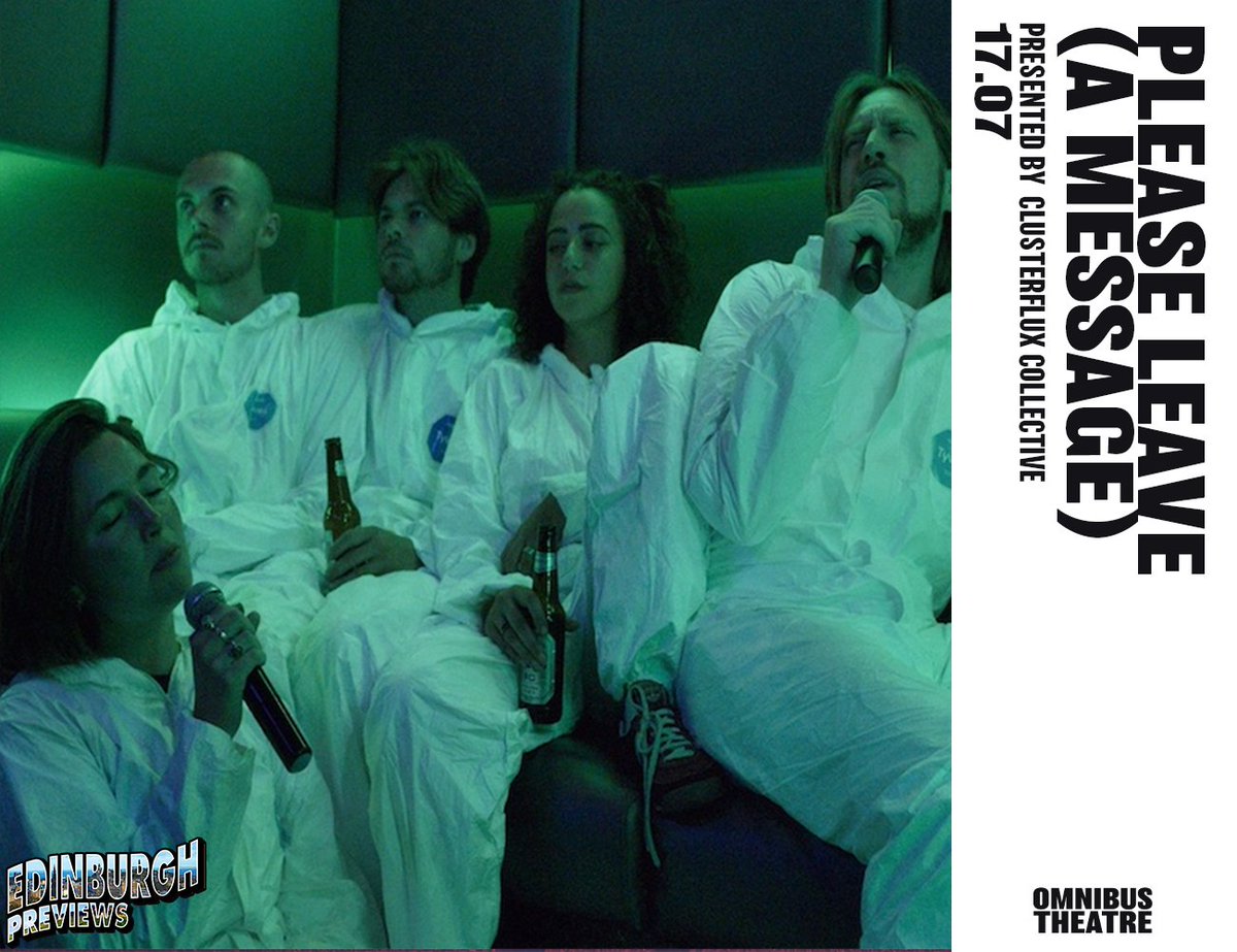 OmnibusTheatre's tweet photo. TONIGHT: PLEASE LEAVE (A MESSAGE)
How do you convey a message meant to last 10,000 years?
In hazmat suits @flux_cluster become scientists, linguistic experts and karaoke superstars in an attempt to communicate with the future
17 JULY: https://t.co/teG63OYO4g...
#EDPREVIEWS2023 https://t.co/JOBomeWICK