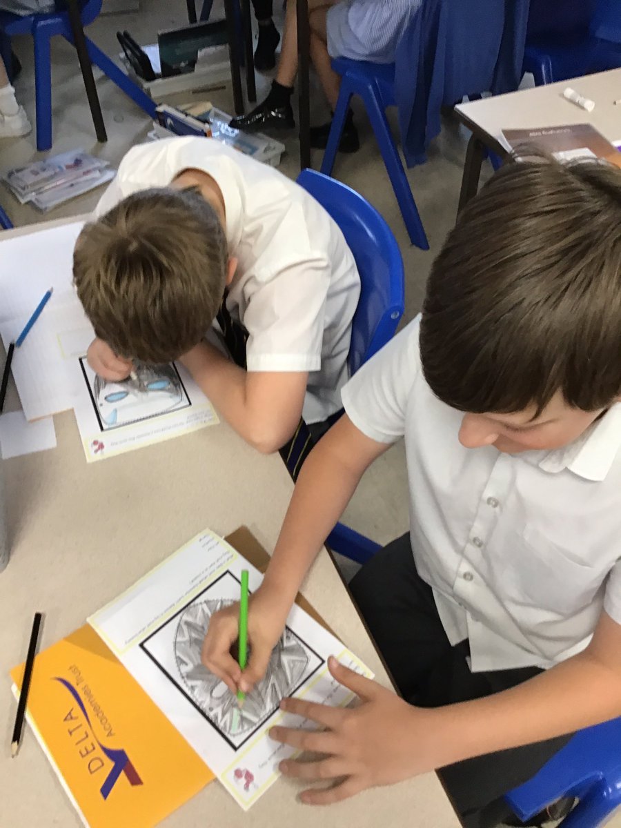 DeltaGreengates's tweet photo. Year 5 having fun designing a character mask for their flawed characters. It will exciting to see how they develop. #characters #heroflaw #Talk4Write #year5 https://t.co/Dmporq6X6o