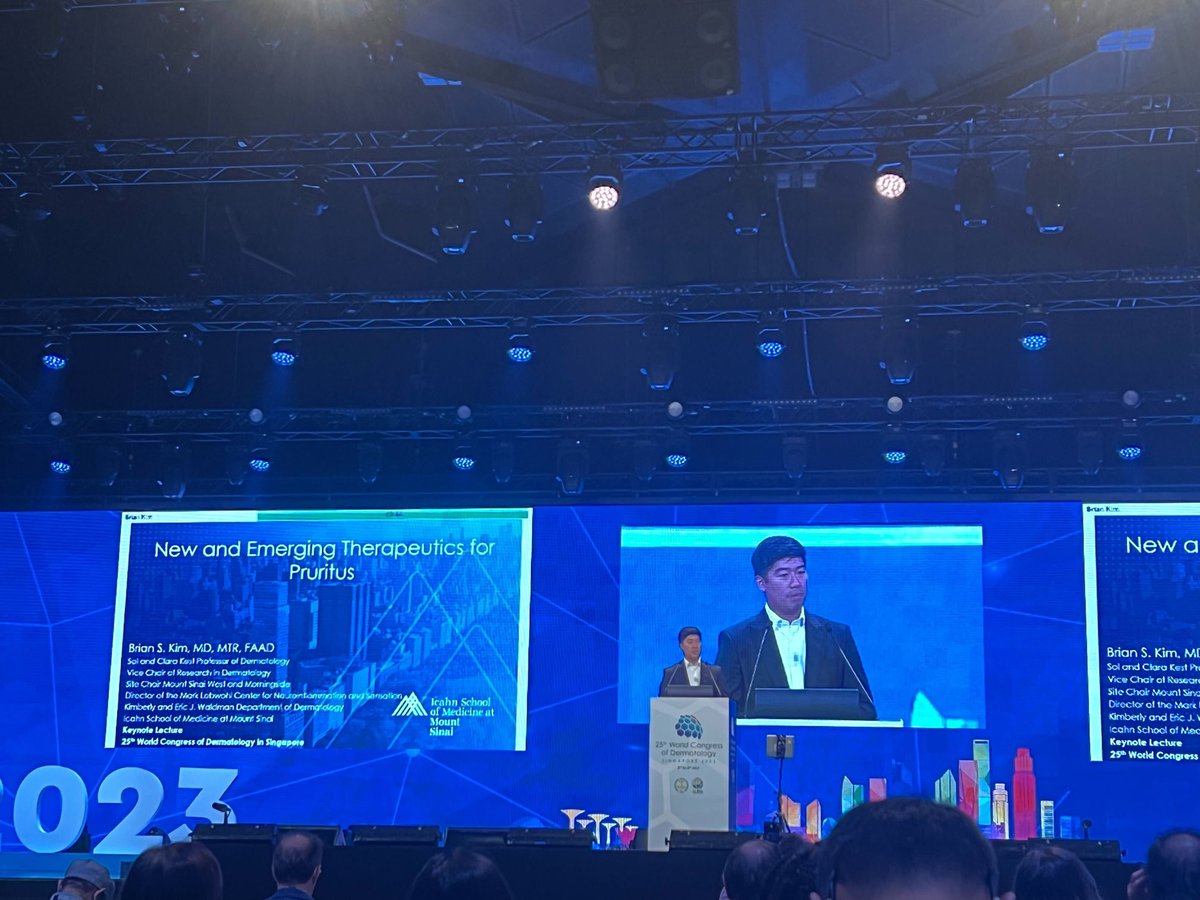 itchdoctor's tweet photo. Thank you @ILDSDerm for the opportunity to give a #keynote talk in the #plenary session on #therapeutics for #pruritus - #itch has come a long way and international audience in #singapore was amazing #neuroimmune #prurigo #eczema #JAK #Il4ra #Il31 #kappa #notalgia https://t.co/Uz00S7y2Fo