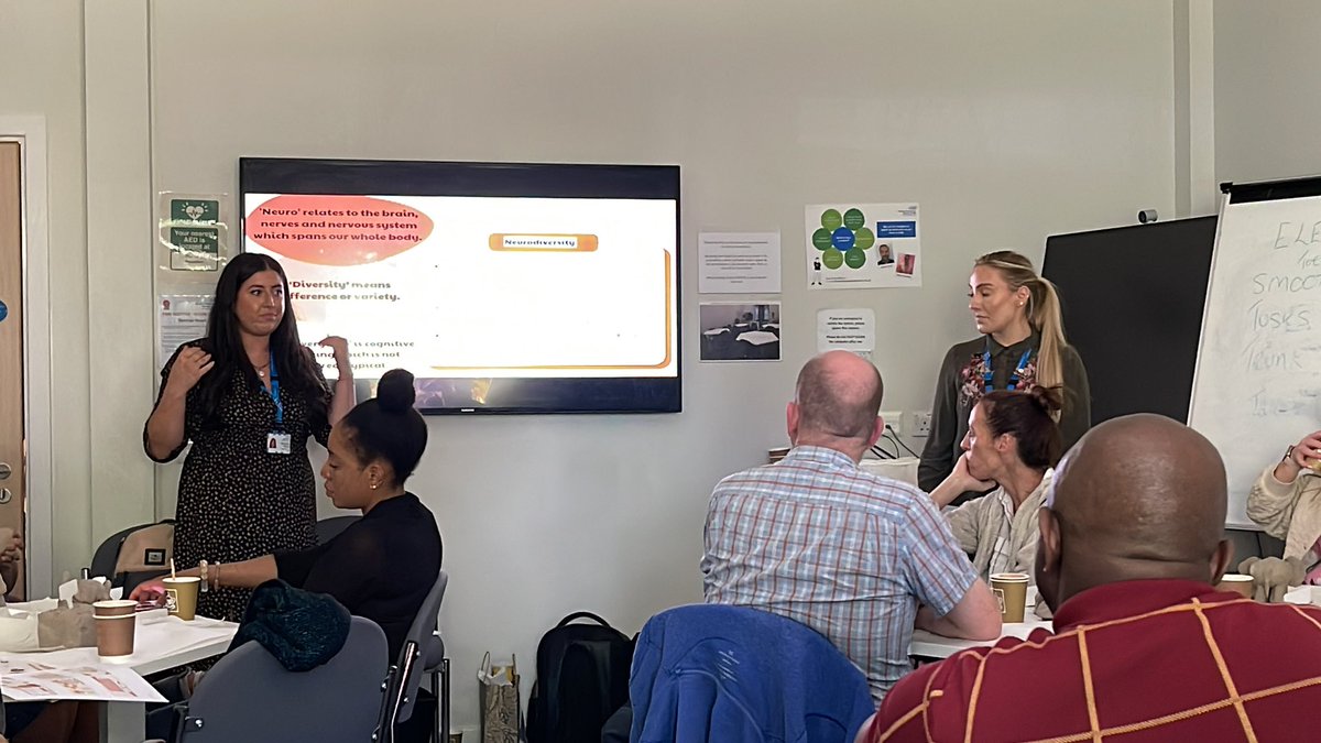 JosephOgbeide4's tweet photo. Neurodiversity training for Delaney ward staff @ Delaney Away Day. @GMMH_NHS @AmeliaGMMH @LisaS823024566 @LydiaHi11 @Amy_Lowry_ https://t.co/Olbl0yJq1U