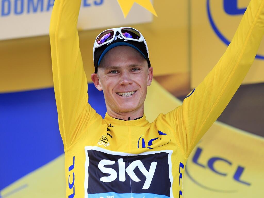 chrisfroome's tweet photo. On this day in 2013, 2015 &amp; 2017 @LeTour 
Not a bad day to be in the #maillotjaune 😉 #ThrowbackThursday https://t.co/0l5zta9G5J