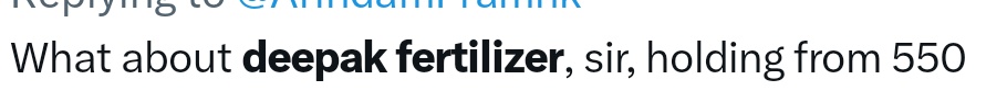 #DEEPAKFERT
#Deepakfertilizer
Dhire dhire se he paisa banega 💵 💵 💵 🐢 🐢 🐢 or ha khud ke conviction se not borrowed.