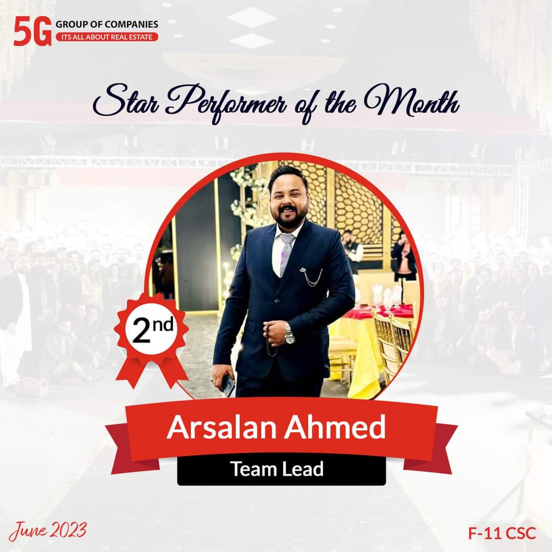 SunnySh80826162's tweet image. We are proud to announce the top employees of the month who have exceeded their targets and delivered exceptional customer service. 👏

They are the stars of 5G and we are lucky to have them on board. ⭐🌟🌟

#5GGroupOfCompanies 
#5GProperties 
#5GMarketing 
#5GConstruction