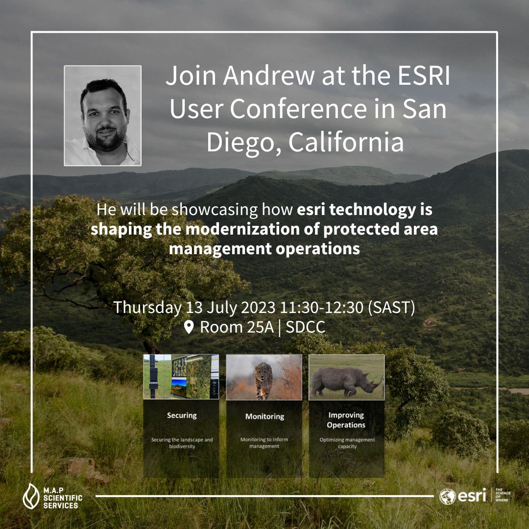 mapss_co_za's tweet image. We'll be presenting at the Esri User Conference in San Diego, California next week.

If you cant make it, feel free to connect with us [@mapss_co_za]  

 #Esri #esriuserconference #earthfocus #earthobservation #conservation #protectedareas #protectedareamanagement #biodiversity