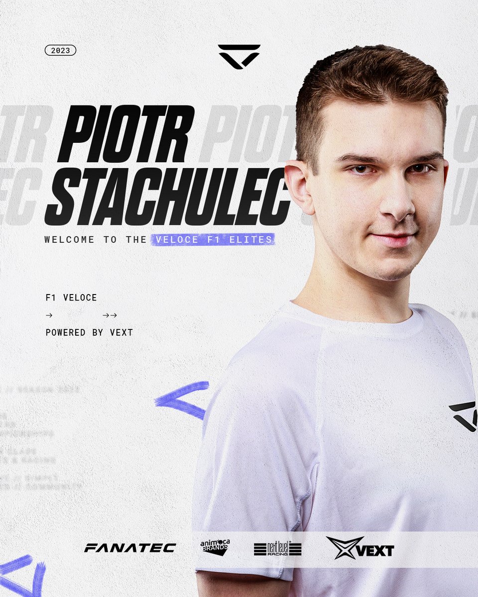 We are delighted to announce <a href="/Piotr_Stachulec/">Piotr Stachulec</a> into our Veloce F1 Elites. After competing in last year's F1 Esports Series, Piotr joins our exciting F1 roster ahead of the new season!  

Welcome to the Veloce family, Piotr! 💪

#vivaveloce