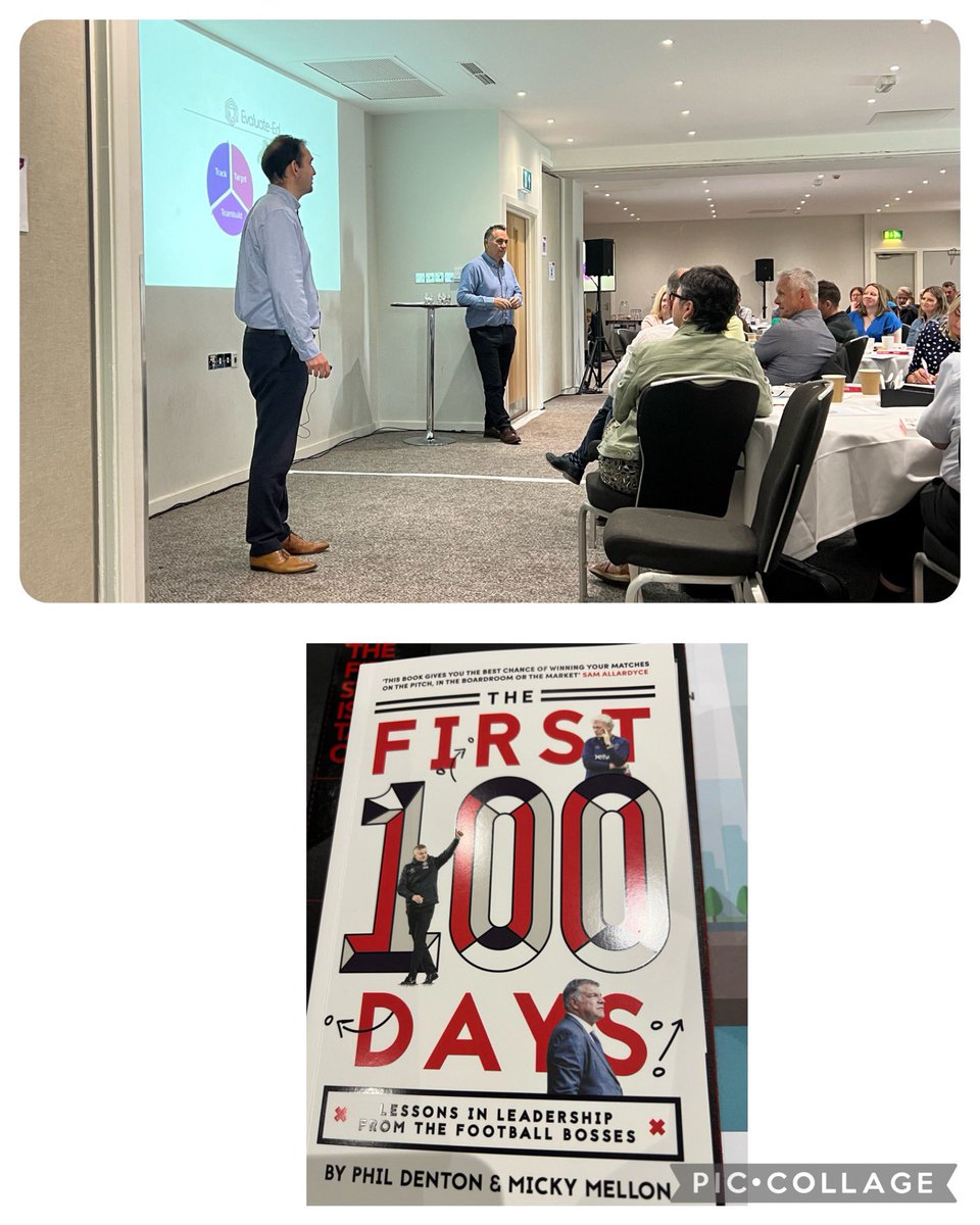 A Fantastic start to the #DerbyshireLeaders2023 Conference with <a href="/phildenton81/">Phil Denton</a> and his book with Micky Mellon - The First 100 Days of Leadership.