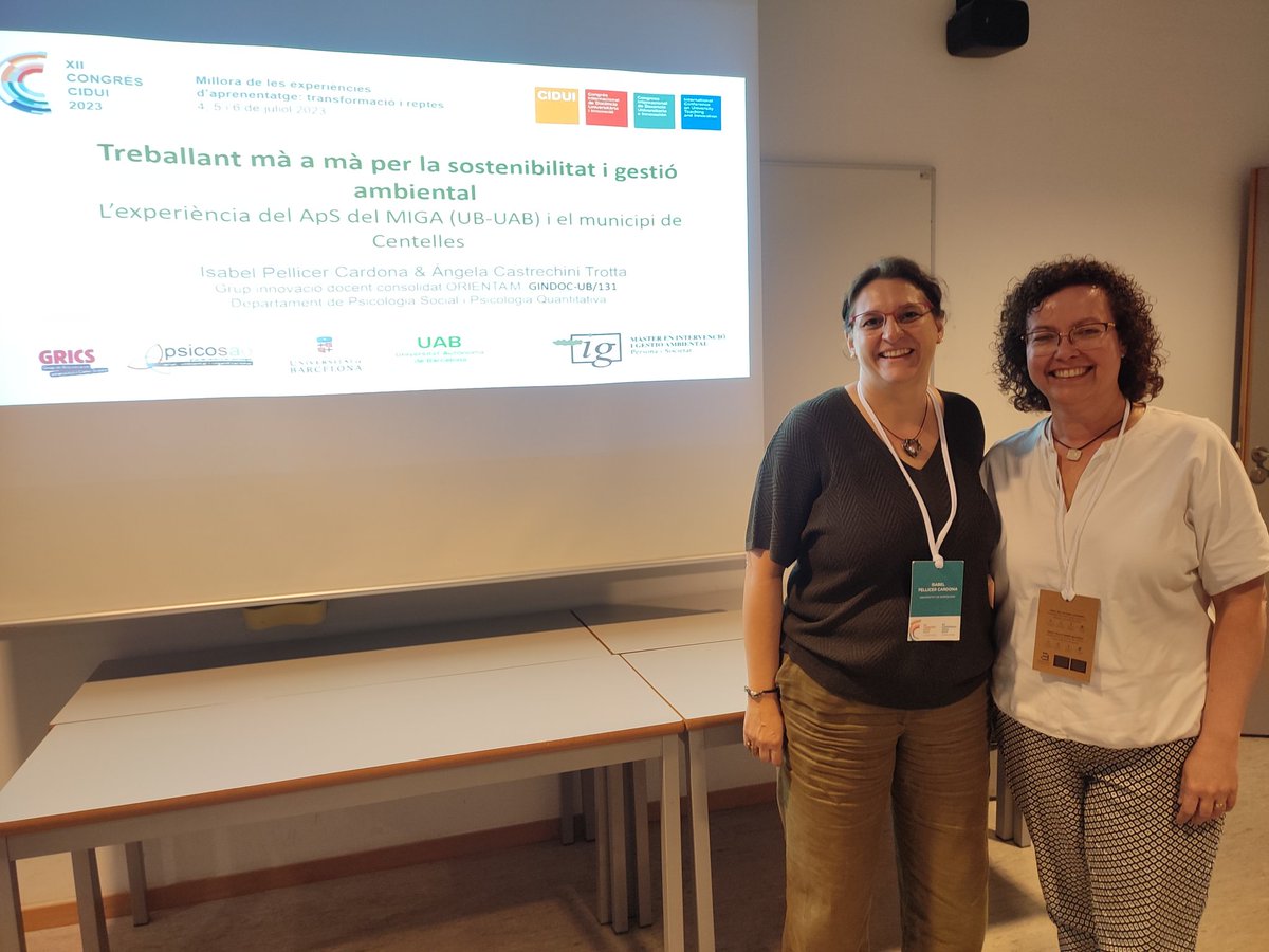 migaub30's tweet photo. Avui hem presentat al @CIDUI_congress #CIDUI2023 : "Treballant mà a mà per la #sostenibilitat i la #gestióambiental: L'experiència de l'#ApS del #GAEAP i el Municipi deCentelles" 
Gràcies als organitzadors per comptar amb nosaltres!
#MIGA  @pellicer_isabel @AngelaCastrechi https://t.co/wgeeUaiQN5