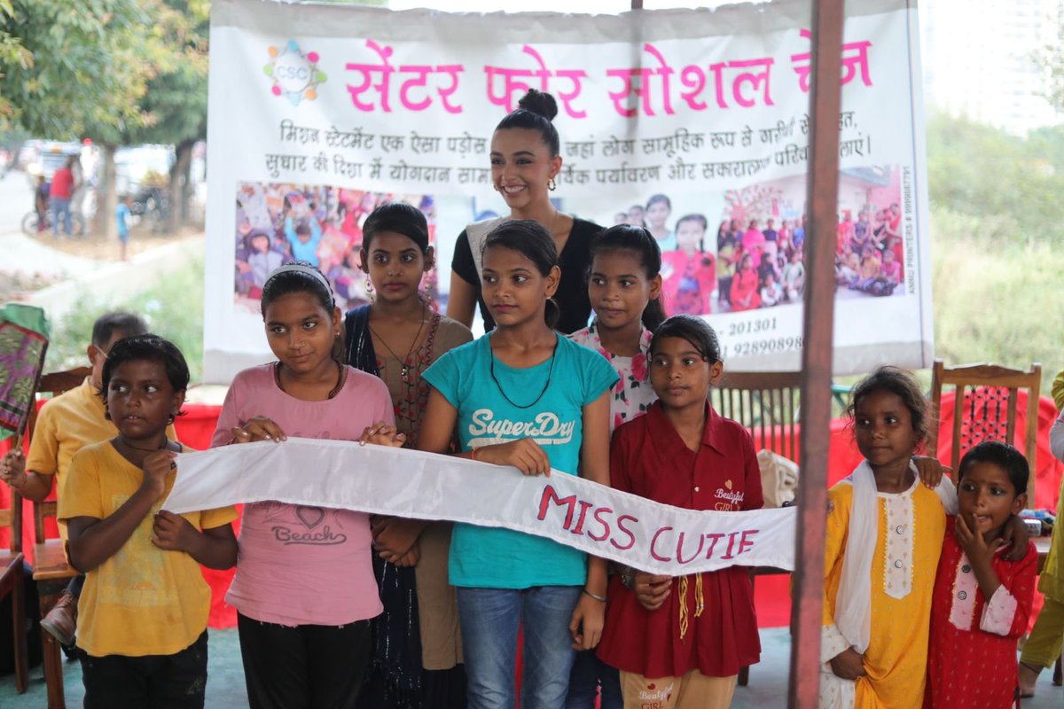 Faron Medhi #MISSTEENUSA 2022 is the first one with #IndianOrigin to win this crown. In 2019 during #Covid_19 her father Gautom Medhi #Assamese #classmates contacted me to convey Faron's desire to volunteer with <a href="/CSCIndia_org/">Centre for Social Change</a> children. And now in 2023 she actually met us all.