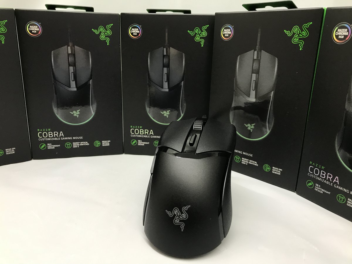 KOUBOU_nipponba's tweet photo. 🐍新商品入荷情報🐍
🎋明日7月7日発売🎋
#Razer より新商品 #COBRA が登場!
#ViperMini に似た小型タイプで手の小さい方にもおすすめ!
58gとさらに軽量化した #有線マウス となってます!
高価になりがちな #ゲーミングマウス で、
このお値段なのも嬉しいポイントですね!
Cobra ¥6,490(税込) https://t.co/xtGAhgqXL5