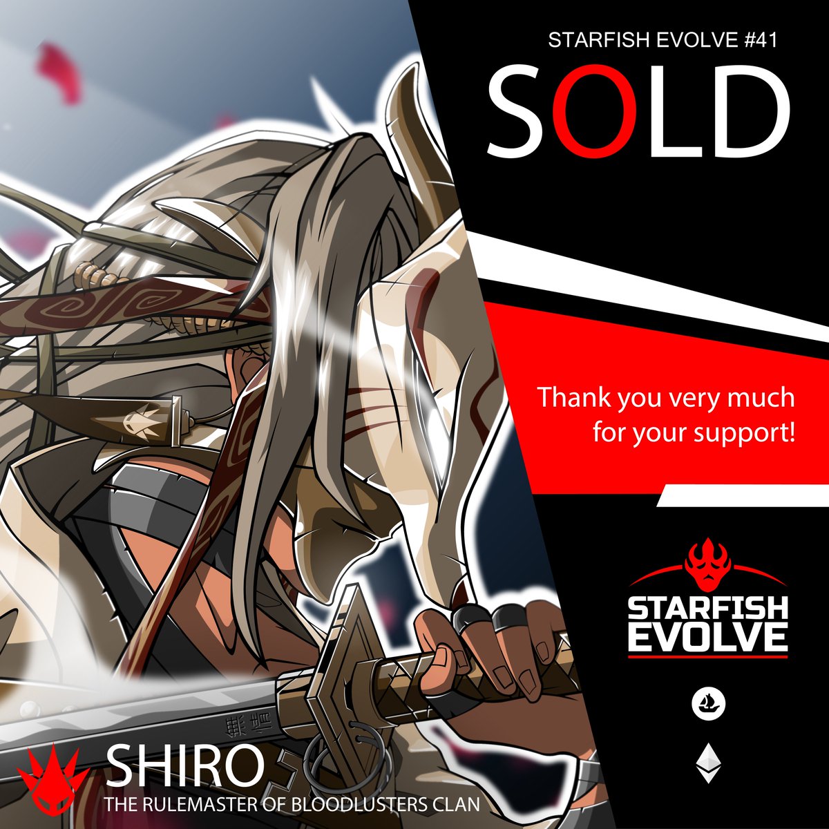 Many thanks to @freshink87 
for your support!

opensea.io/assets/ethereu…

--------

#StarfishEvolve
<a href="/opensea/">OpenSea</a>
#nftcollectible
<a href="/StarfishFiercer/">FIERCER</a>