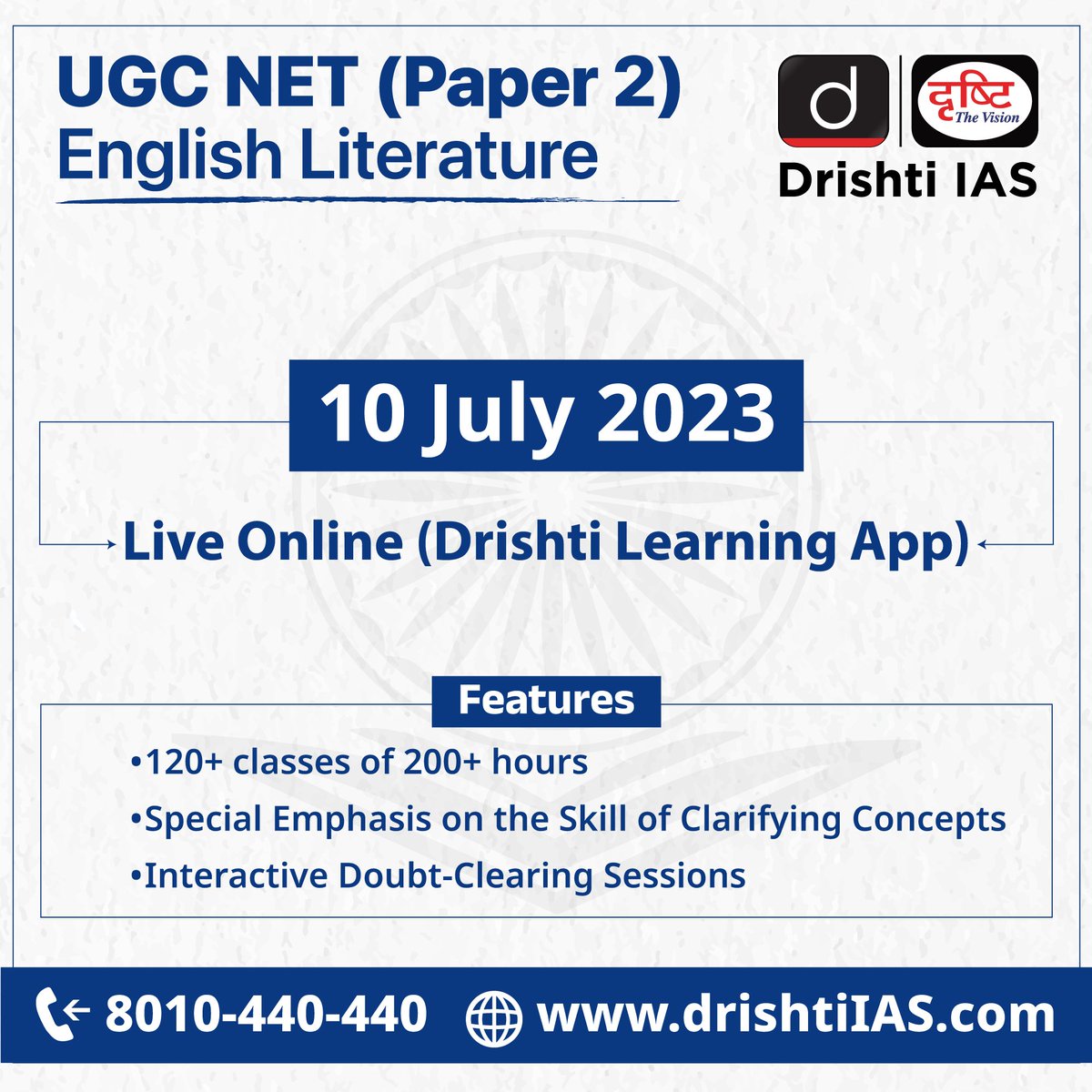 Choose optimum preparation with Drishti IAS’ UGC NET – Paper II (English Literature) course. Join today!

Check the link: https://t.co/8CBQMX6Ue5

#UGC #NET #JRF #UGCNET #Paper #Teaching #EnglishLiterature #Learning #Preparation #Online #Study #DrishtiIAS #DrishtiIASEnglish https://t.co/YB4zCimVQR