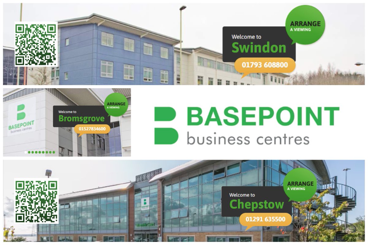 Basepoint_Brom's tweet photo. 🔥 Check out our fantastic Basepoint locations! ⬇ 

⭐Stunningly efficient @Basepoint_Chep  Beaufort Park, located close to Severn Bridge with easy access to Bristol and Wales!!!⭐
⭐Charmingly client-centred @Basepoint_Swnd  with ergonomic studios and appealing workshops!!! ⭐ https://t.co/9iHhIYcMPw