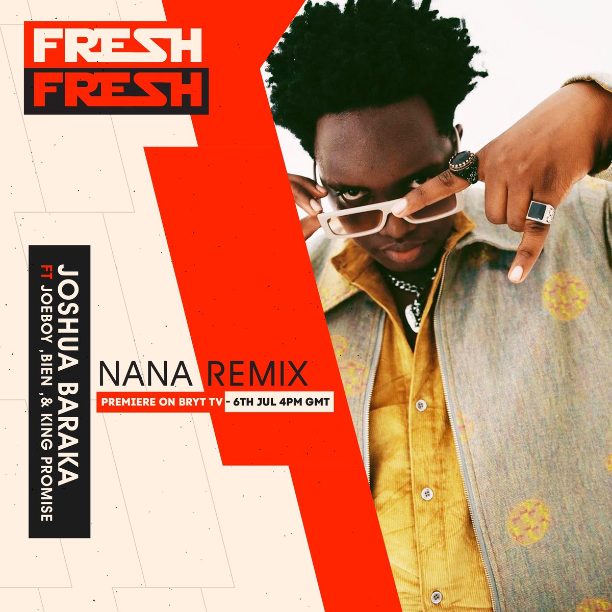 bryttv's tweet photo. #FreshFresh from @@itsjoshuabaraka ft. @Joeboy , @beinaimesol
 &amp; @IamKingPromise w/ the premiere of ‘Nana’ remix on #bryttv https://t.co/vVoVxW2OF6