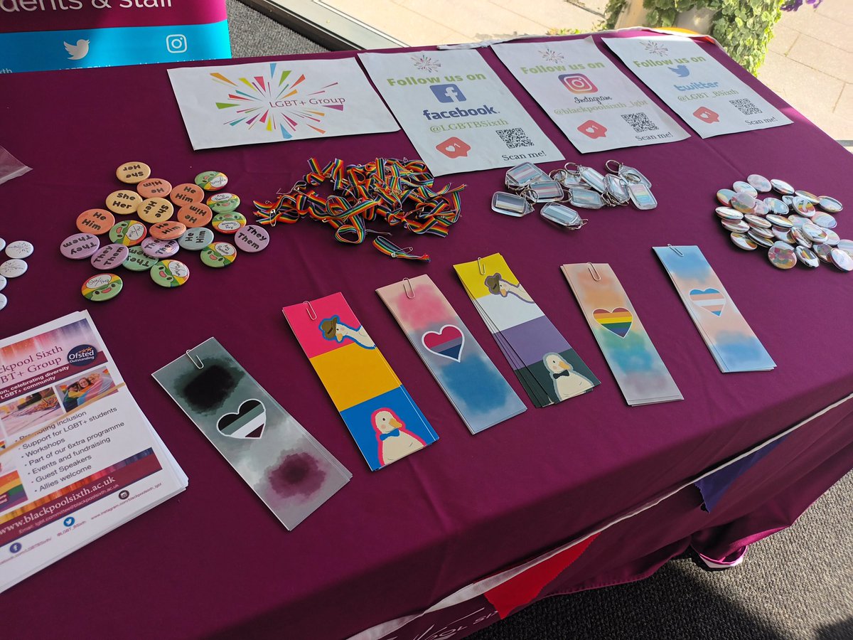 Come and have a chat and find out about our LGBT+ Group and how you can get involved when you start College <a href="/BlackpoolSixth/">Blackpool Sixth</a> #nsd23 #newstudentday