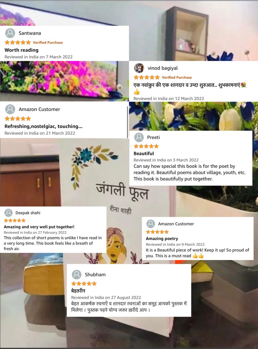 RShahiluv's tweet photo. Some quotes and lines from जंगली फूल ।
Received your LOVE, Thank you for your beautiful reviews. 
Available on Amazon 
https://t.co/9MtGAjooCN

#hindipoem #hindibook #poem #hindiwriter #hindi #poetrytwitter #poerty https://t.co/SgjjHoENzf