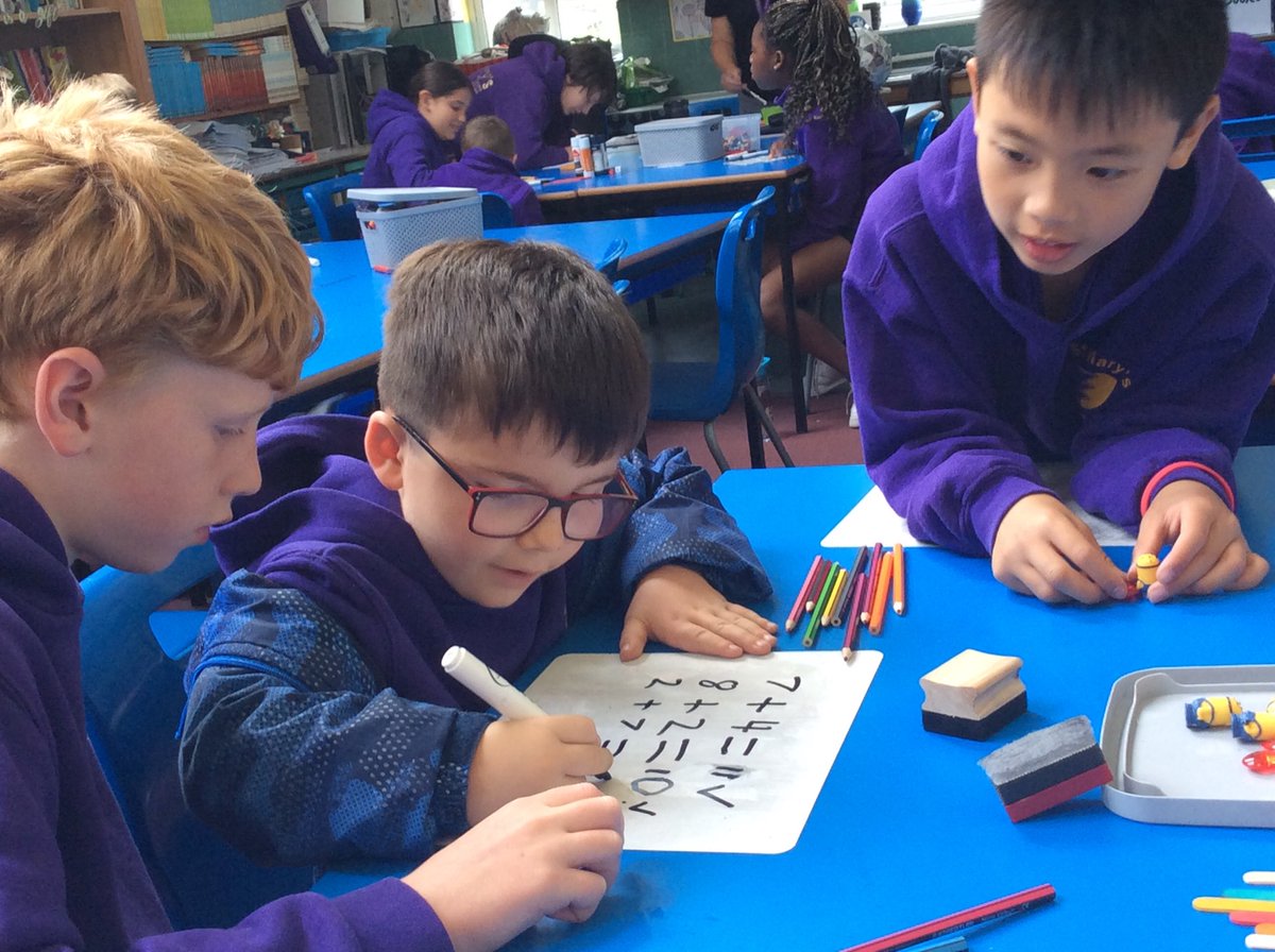 StMarys_Hinck's tweet photo. Year 6 worked with foundation children, teaching them about the 4 rules of number. #passingonknowledge https://t.co/r5mQTuQCIT