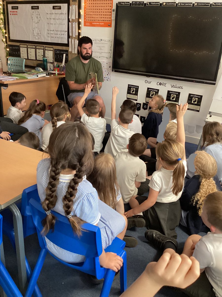 IPMATTowngate's tweet photo. #class2TPA were very excited to welcome their first parent reader into class this week. A big thank you to Mr Fisher for coming and sharing the book, The Runaway Pea. Year 2 loved it! #readingforpleasure #readingTPA https://t.co/W15CZyPsXb
