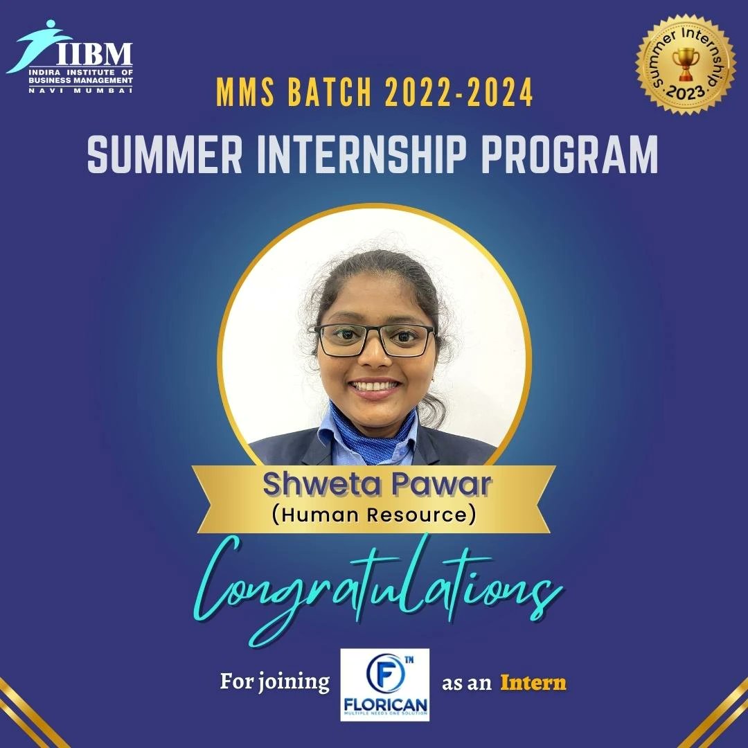 IndiraIIBM's tweet photo. Congratulations 🎊 Shweta Pawar, Riya Mengde &amp; Pranay Kadam!

We are thrilled to announce that they have been selected at Florican Enterprises Pvt. Ltd  for their Summer Internship as Interns. 🚀

Their hard work and dedication have truly paid off, and we can't wait to... https://t.co/2XrkS02QOM