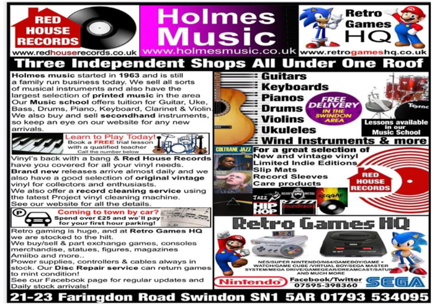 AlanHolmes1's tweet photo. @Holmes_Music @RetroGames_HQ @Red_RecordsUK @Brunelswindon @The_Parade @swindonadver @SwindonCouncil @swindon1055 @HeartWilts @BBCWiltshire @wiltsgazette @SwindonWeb @OldTownSwindon @swindonlink @TotalSwindon @spotonmodels @SwindonLocal https://t.co/1WoGjCWFwu