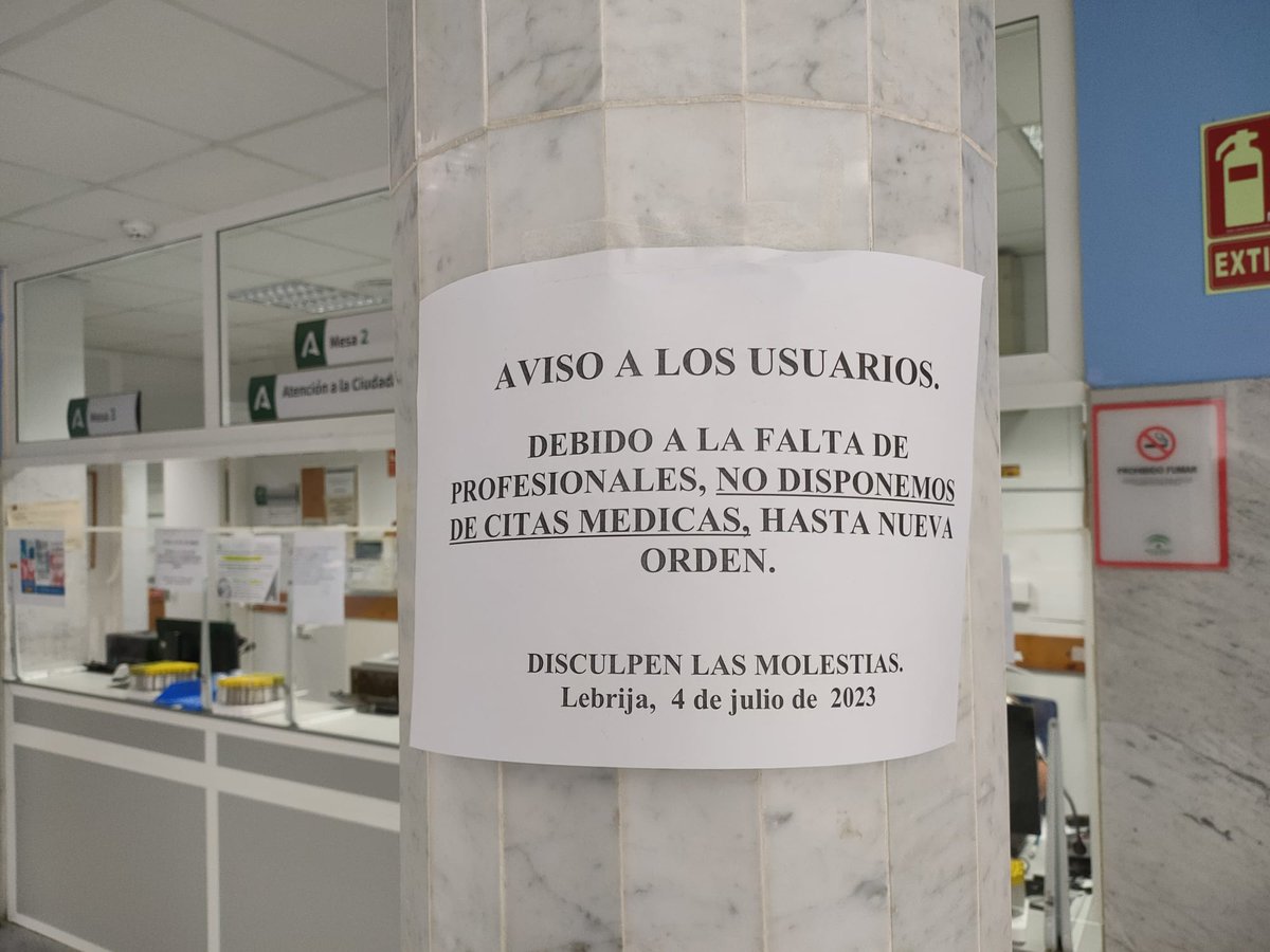 Laupolaris's tweet photo. El Servicio Andaluz de Salud ha COLAPSADO ante la política de no contratación del Gobierno del Partido Popular. https://t.co/0lIq8UN6LA