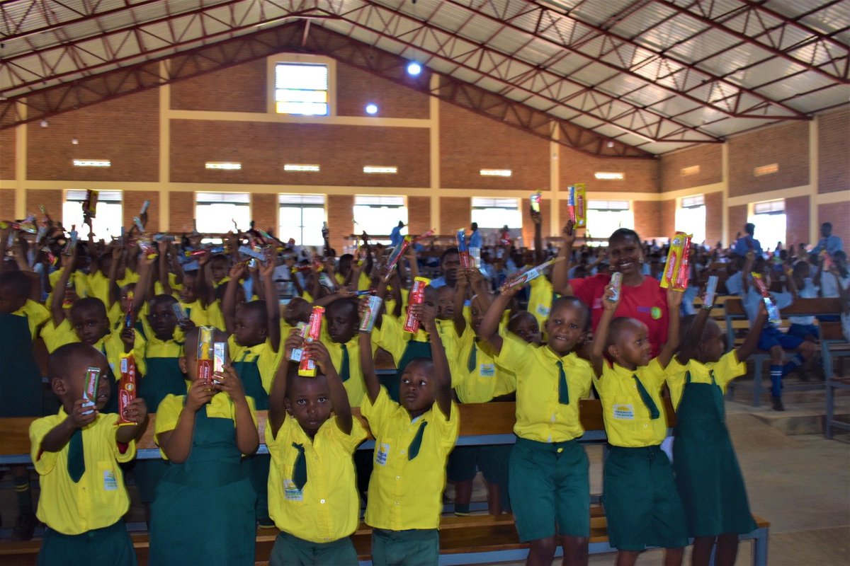 GOHI_global's tweet photo. Through #GOHI Global Oral Health Initiative Community outreach at Rwandan Children Christian school in Bugesera district, #Chemicotex painted on the wall Five golden rules for maintaining good oral hygiene @RCCS_GSF @mcwglobal @MCornersRwanda @AWERwanda https://t.co/n6tayh6etH