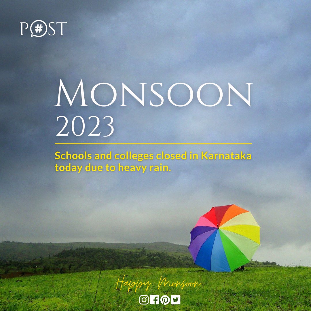 canappindia's tweet photo. Rains continued to lash several parts of Kerala today as per the report, institutions will remain shut in 11 districts.
#Monsoon2023  #Monsoon  #monsoonmagic #Monsoonseason #canapp #canappindia https://t.co/4lODnEday5