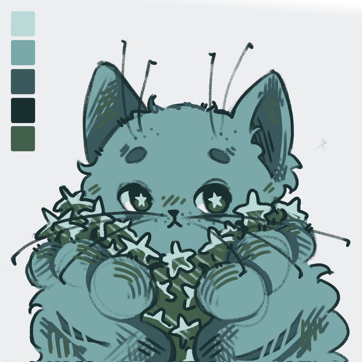 Satorfee's tweet photo. Cats. I love cats sm. #catart #digitalart #cat #oc #art https://t.co/jTzppibsHM