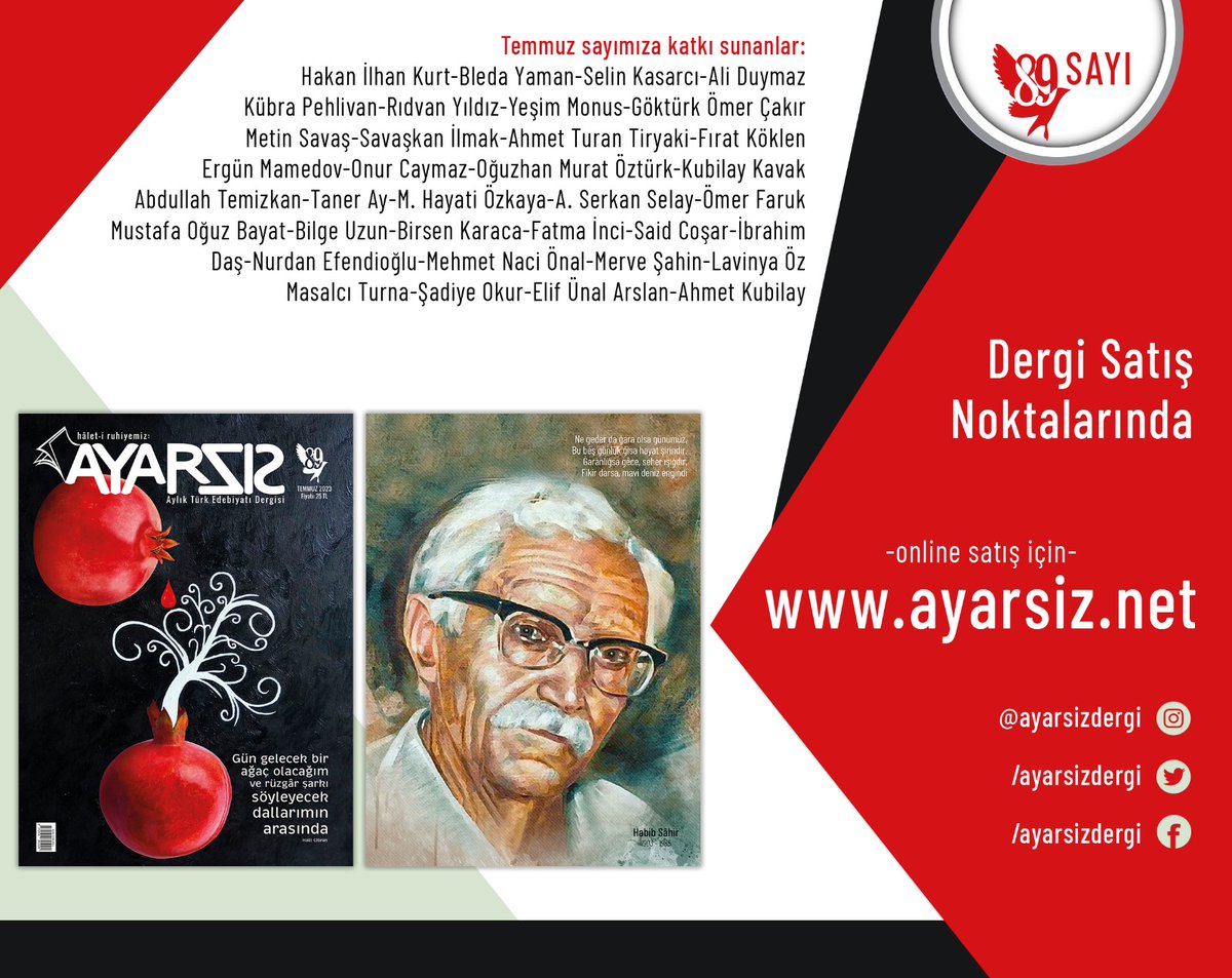 Temmuz sayımız dağıtım noktalarında. İyi okumalar